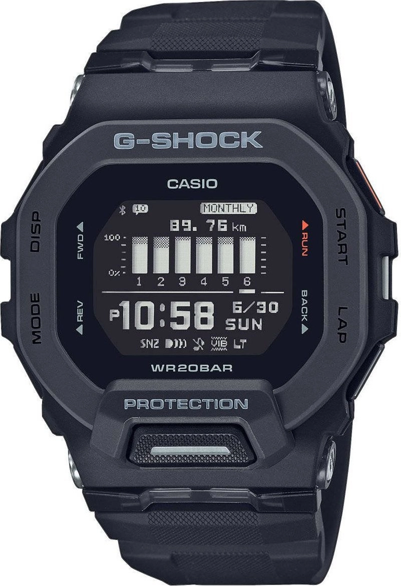 G-SHOCK pulkstenis Casio G-Shock G-SQUAD GBD-200-1ER pulkstenis ar pedometru