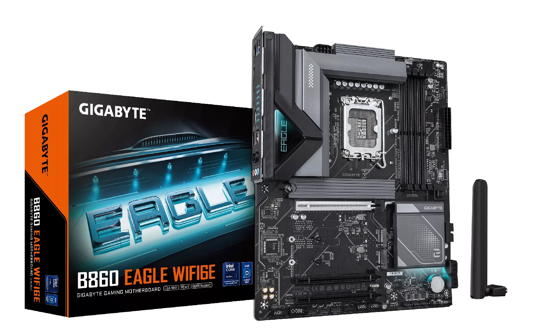 GIGABYTE B860 EAGLE WIFI6E mātes plate Intel B860 LGA 1851 (Socket V1) ATX