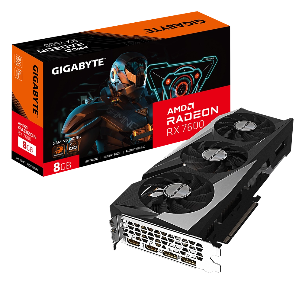 GIGABYTE GAMING Radeon RX 7600 OC