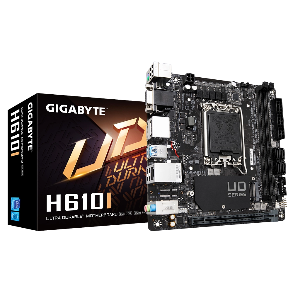 GIGABYTE H610I Motherboard - Supports Intel