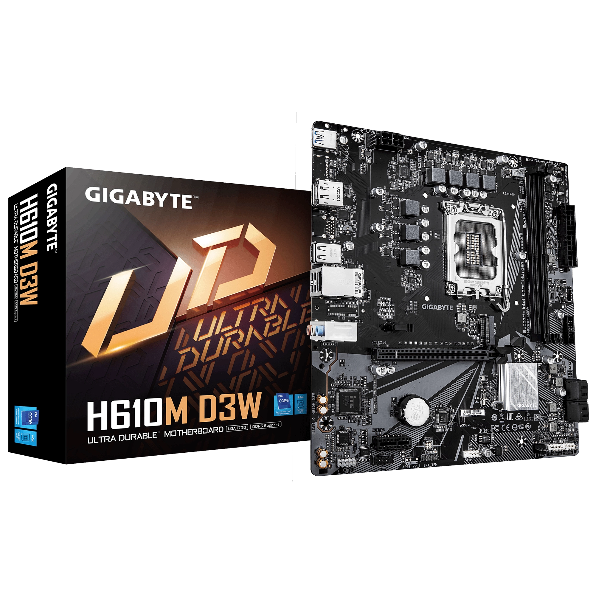 GIGABYTE H610M D3W Motherboard - Supports
