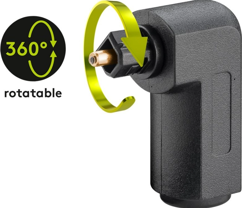 Toslink digital/audio adapter 90° - Toslink