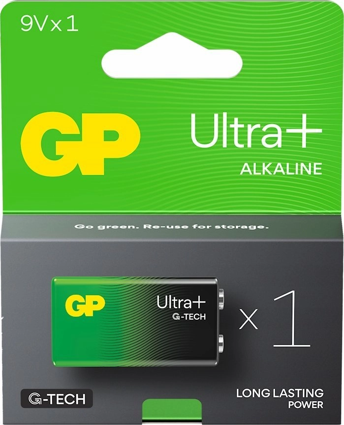 GP Batteries GPPVA9VUP046 9 V-blokbatteri Alkali-mangan