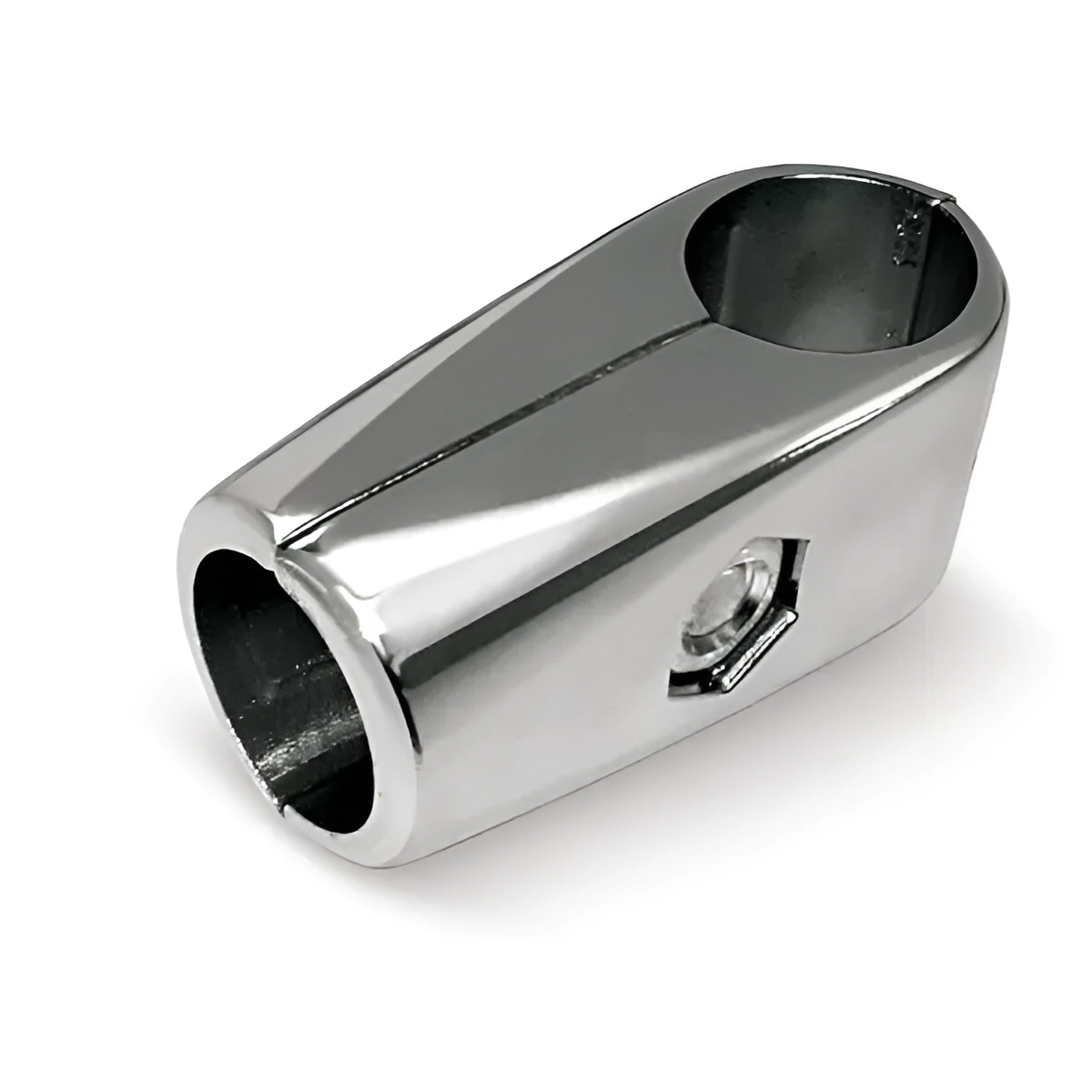Pipe connector 3-way T-shaped d25 chromed
