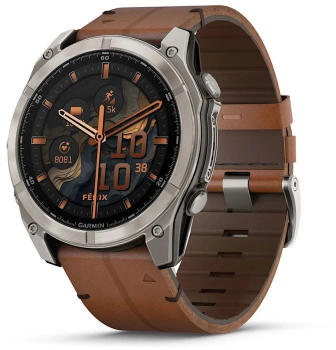 Garmin Fenix ​​8 3,56 cm (1,4 collas) AMOLED 51 mm digitālais 454 x 454 pikseļi Skārienekrāns Titāna Wi-Fi GPS (satelīts)