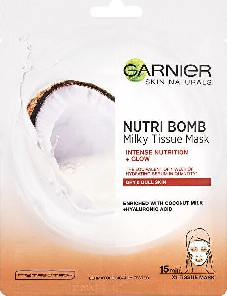 Garnier Moisturizing sheet mask with coconut