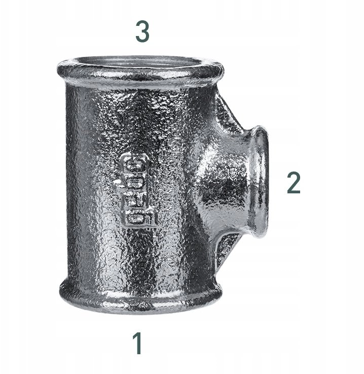 Gebo Tee nut red. 3``x11/2``x3`` GALVANIZED
