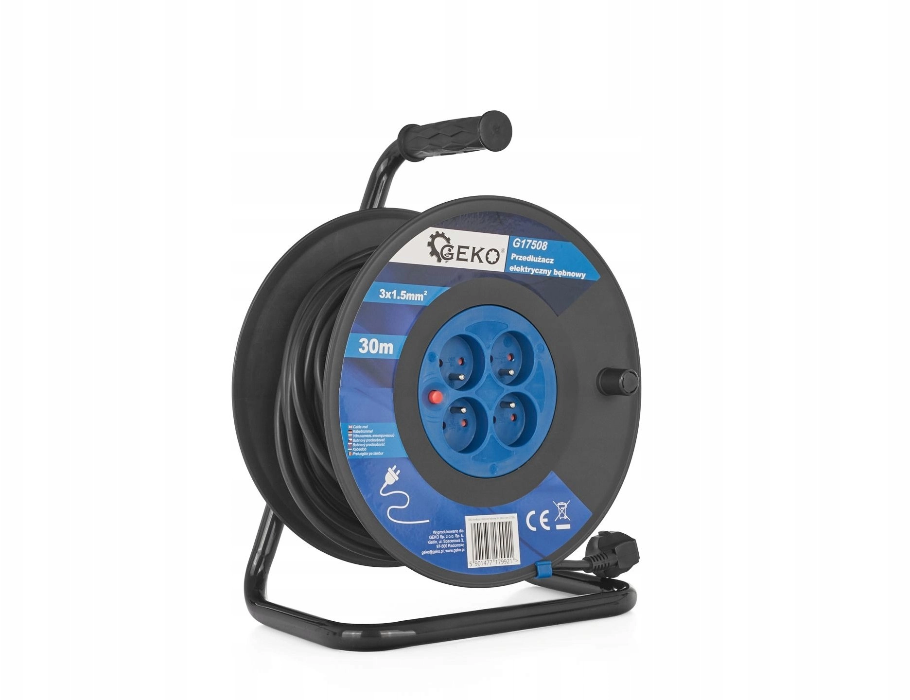 Przedłużacz elektryczny bębnowy 3x1.5mm2 30m