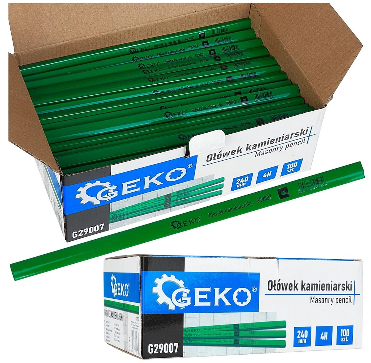 Ołówek kamieniarski 240mm 4H 100el. –