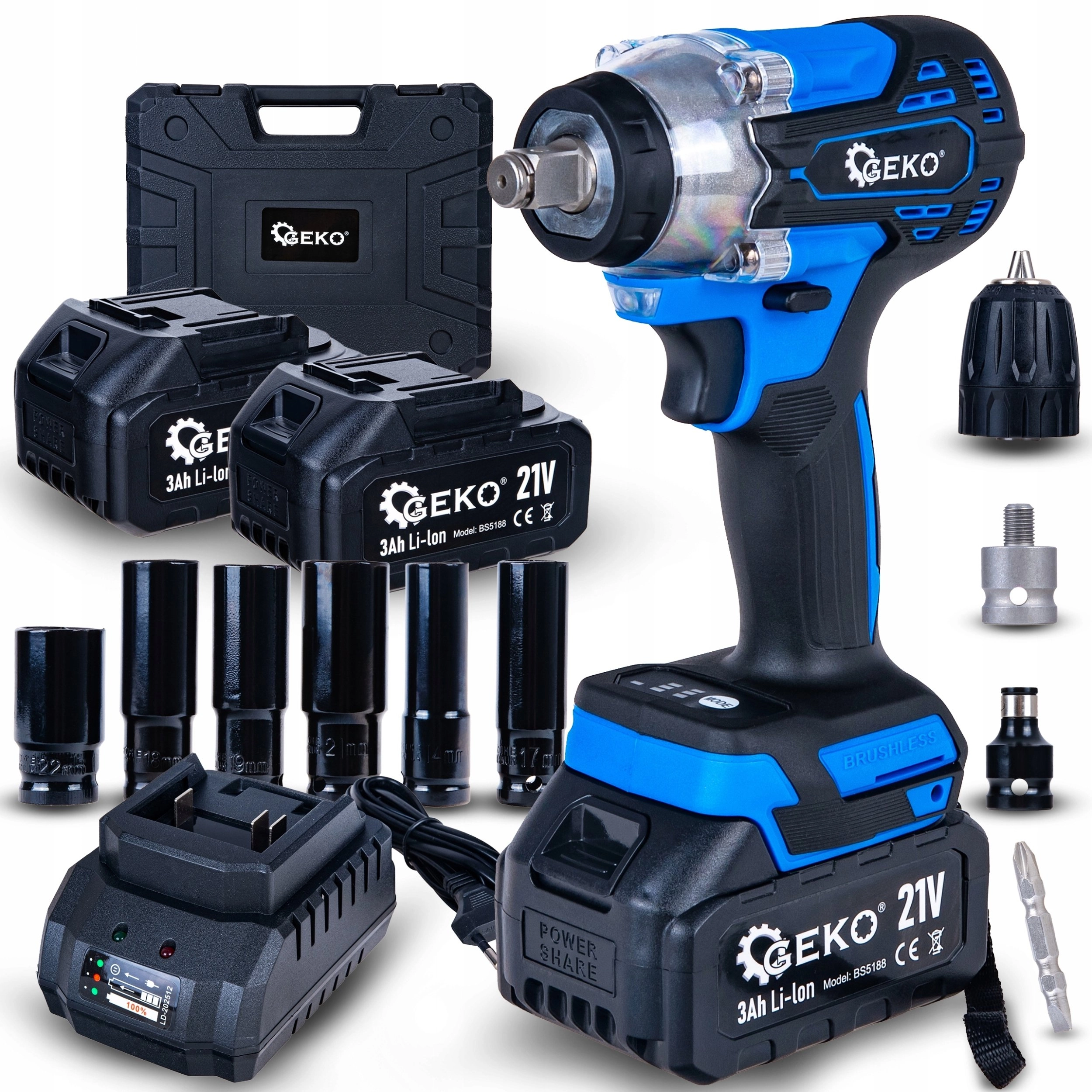 Geko impact wrench Cordless brushless impact