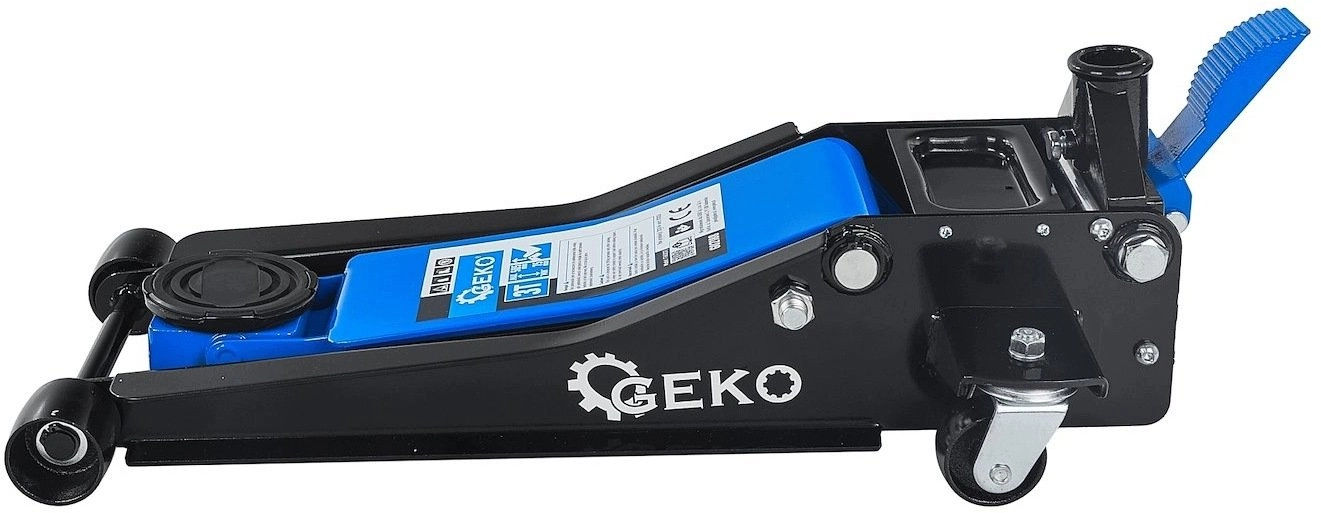 Geko Low-profile 2-piston hydraulic jack with