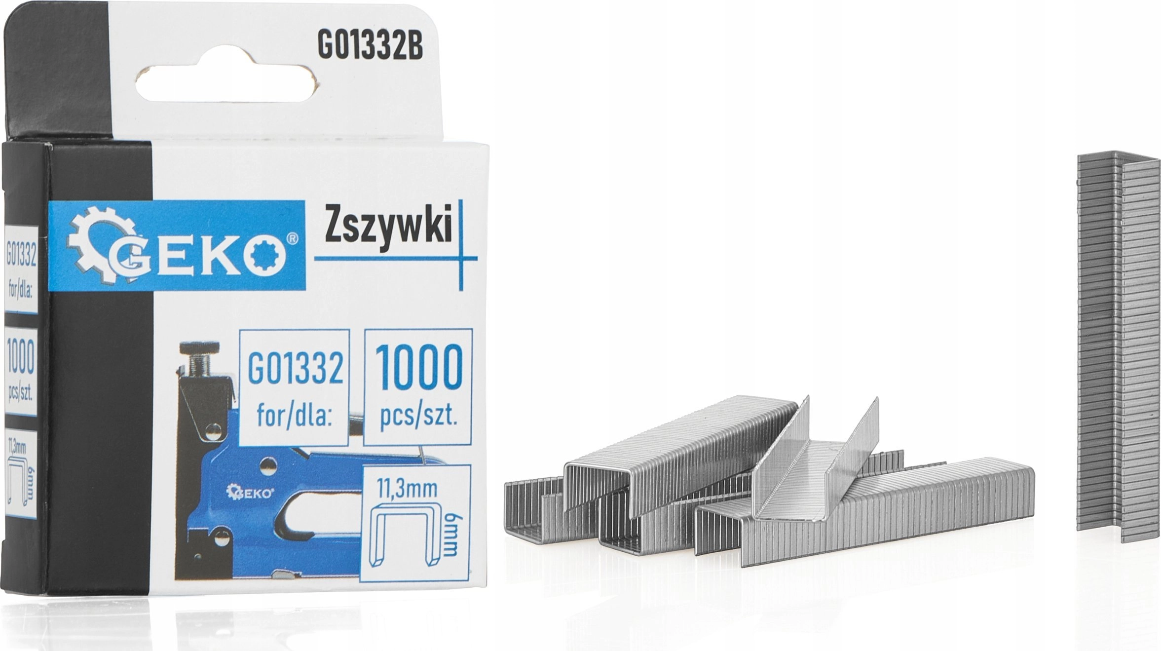 Geko Staples 1.2x11.3mm 6mm