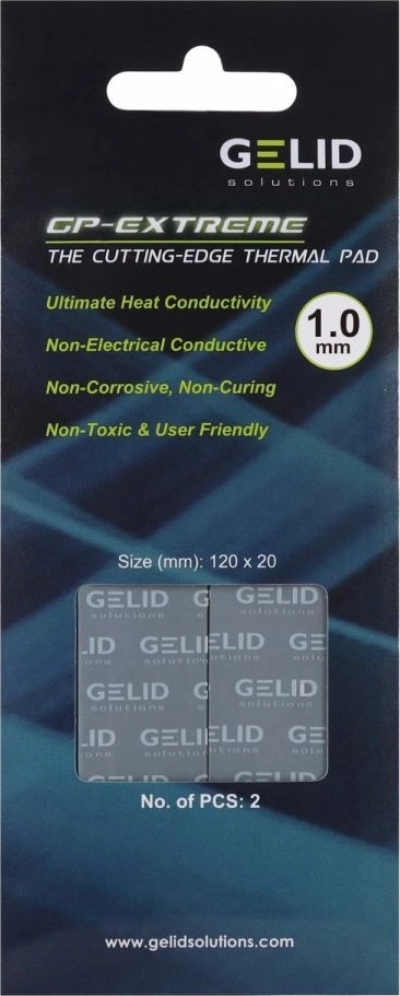 Gelid Extreme thermalpad 120x20x1.0mm 2pcs
