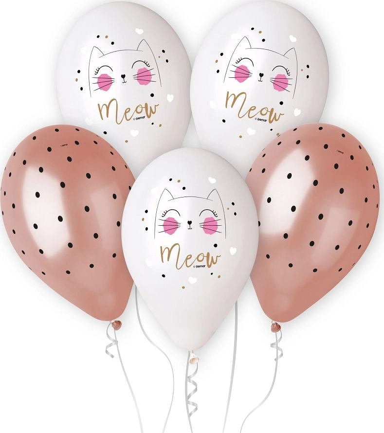 Balony 13" Prem.Hel Kotek A5