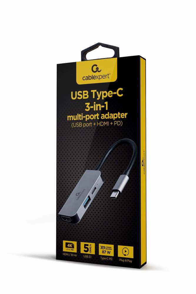Gembird A-CM-COMBO3-02 laptop dock/port replicator Wired