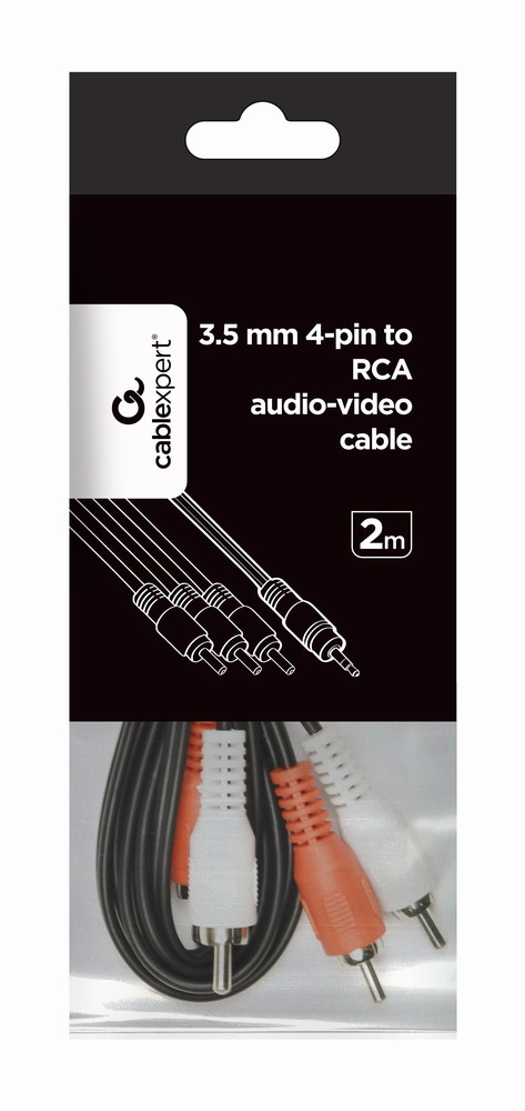 Gembird CCA-4P2R-2M audio cable 3.5mm