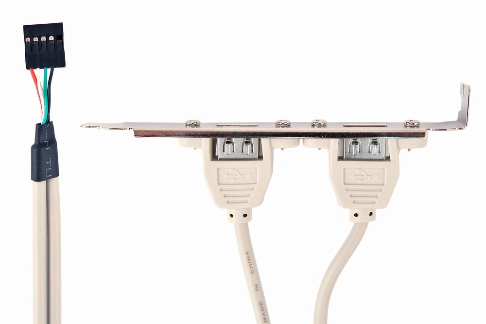 Gembird Dual USB Receptacles on bracket