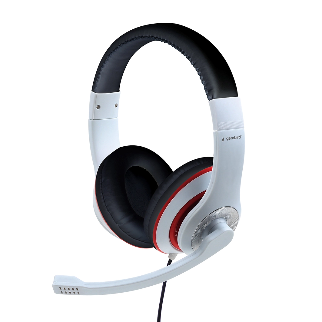Gembird MHS-03-WTRDBK headphones/headset Wired Head-band Gaming