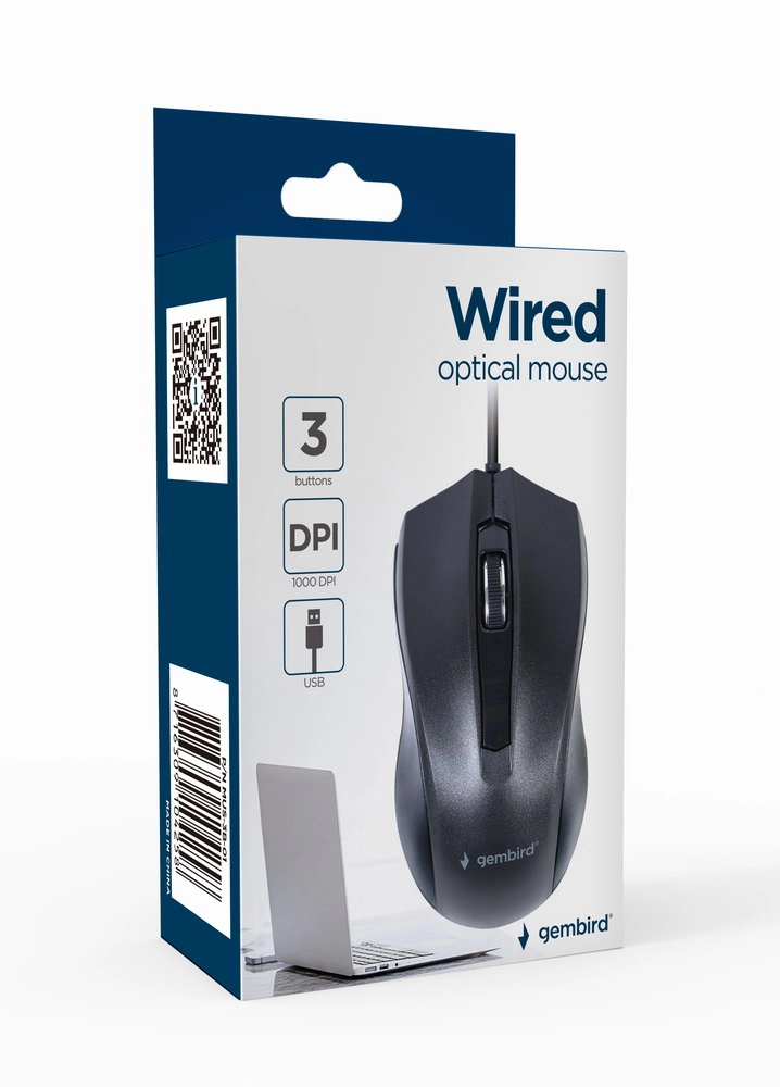 Gembird MUS-3B-01 mouse Office Ambidextrous USB