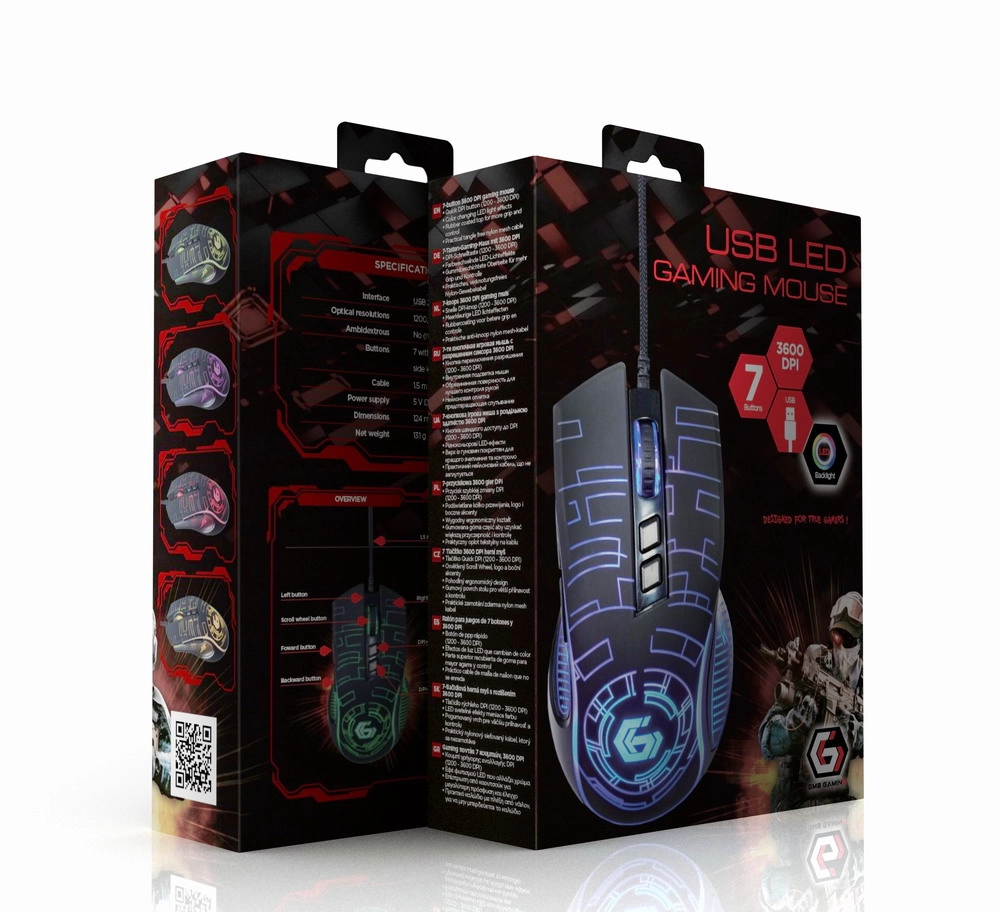 Gembird USB LED Black