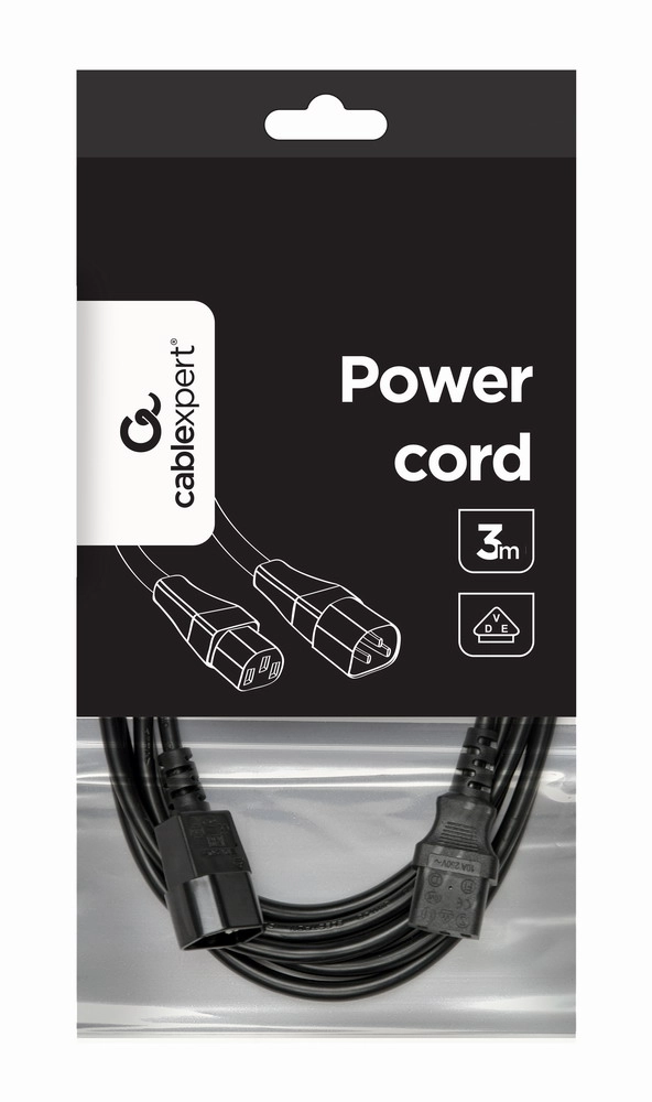 Gembird PC-189-VDE-3M power cable Black C14