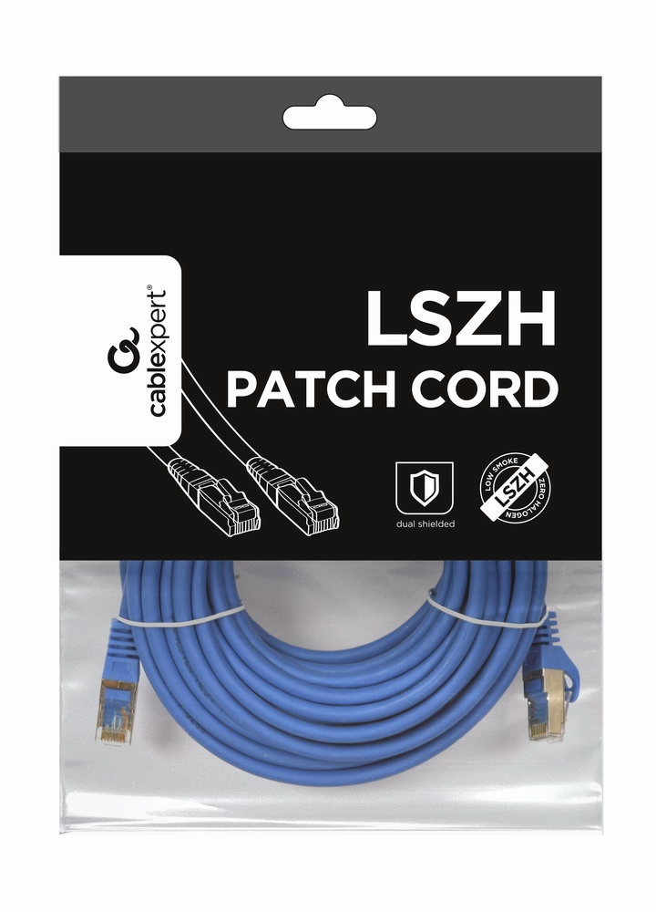 Gembird PP6A-LSZHCU-B-10M networking cable Blue Cat6a