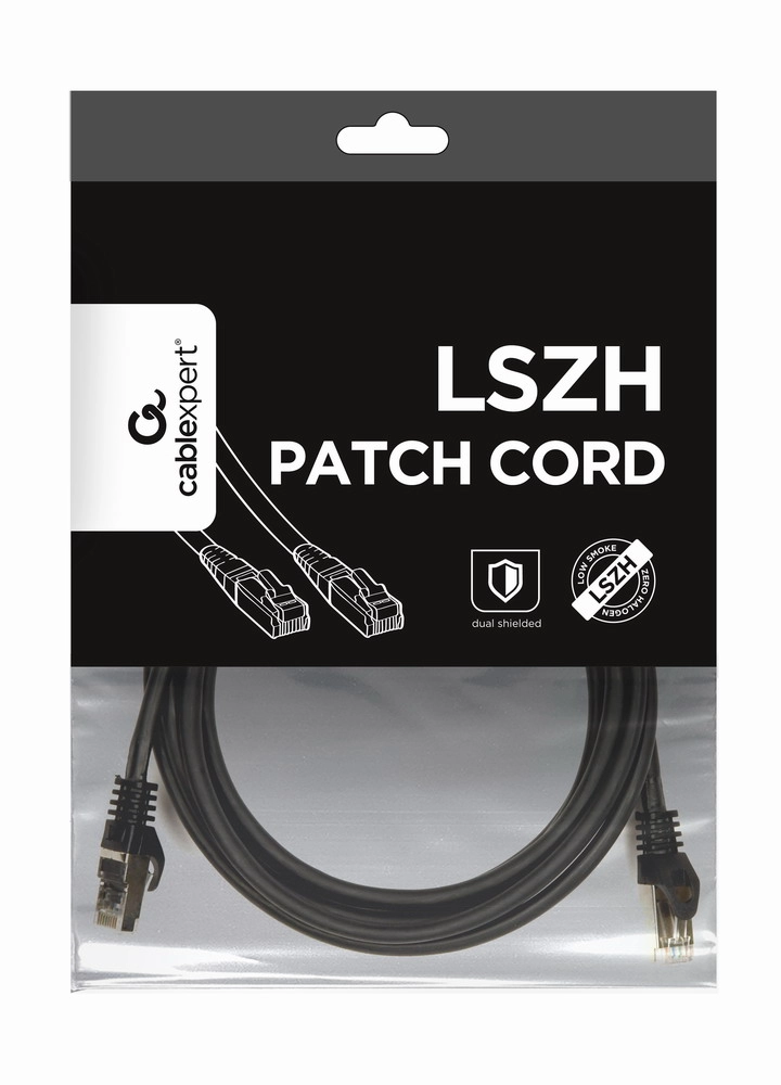 Gembird PP6A-LSZHCU-BK-3M networking cable Black Cat6a