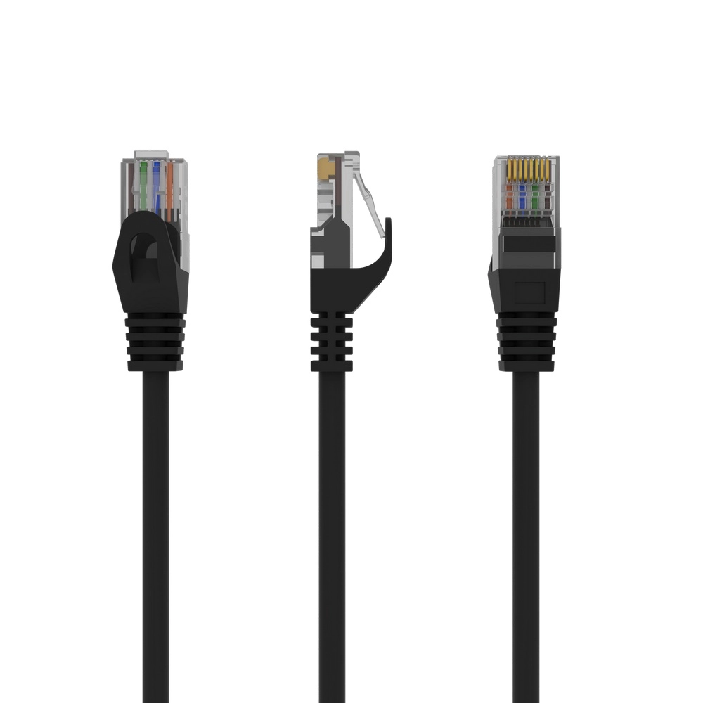 Gembird PP6U-0.25M/BK networking cable Black