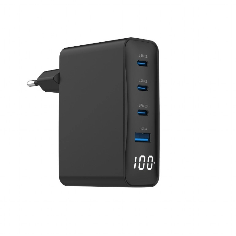 Gembird TA-UC-PDQC100LCD-01-BK mobile device charger Laptop