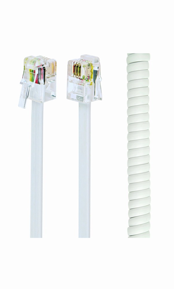 Gembird TC4P4CS-2M-W telephone cable White (