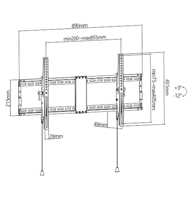 Gembird WM-90T-01 TV mount/stand 2.29