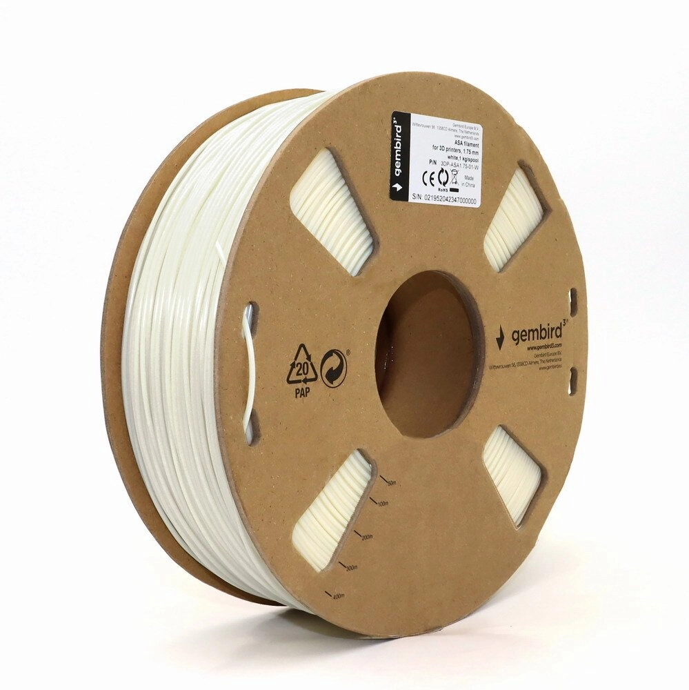 Gembird GEMBIRD Filament ASA white 1