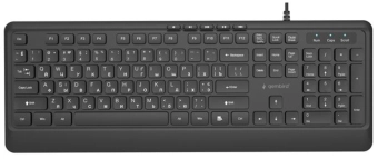 Keyboard Gembird Slim Multimedia USB-A+C RU