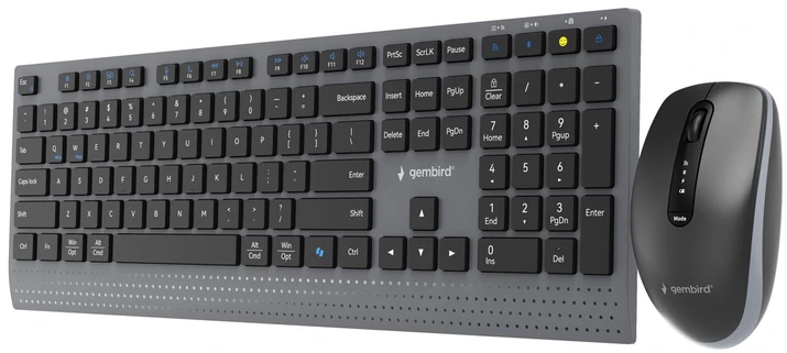 KEYBOARD +MOUSE WRL ENG/BK KBS-WPS-02 GEMBIRD