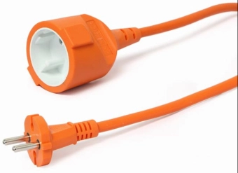 Power extension cord  orange  20 m