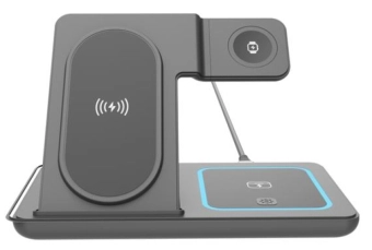 Gembird 3-in-1 foldable wireless charger stand