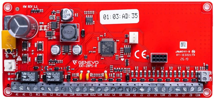 EXT-Z8PS-R GENEVO 8-input expander with power