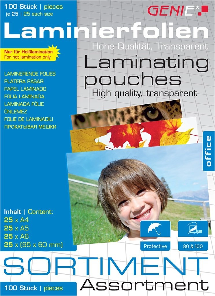 Genie GENIE laminating pouches 100 assortment