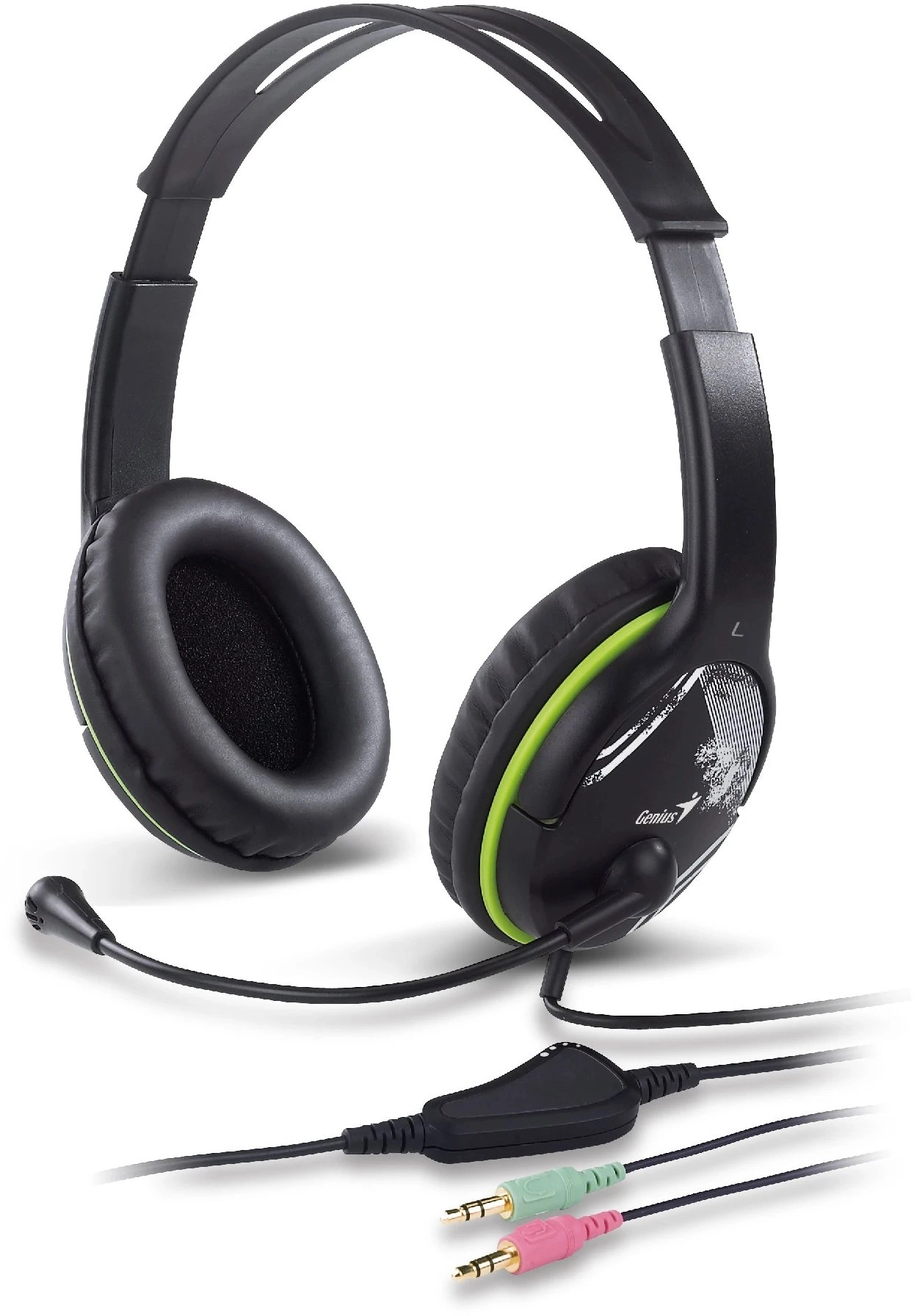 GENIUS headphones with microphone HS-400A black