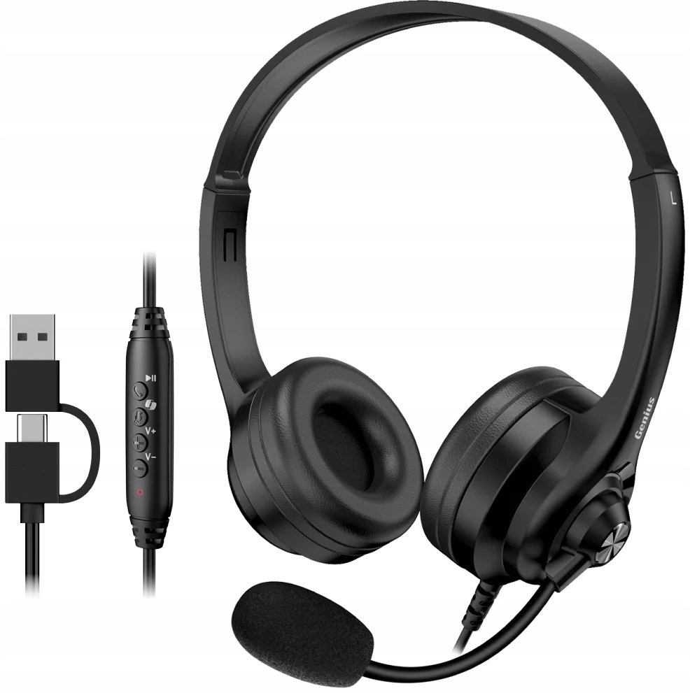 Słuchawki Genius GENIUS headset HS-235U/ USB-C/