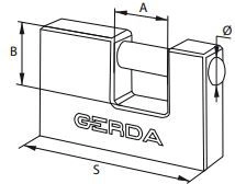 Gerda Cast iron shank padlock 60mm