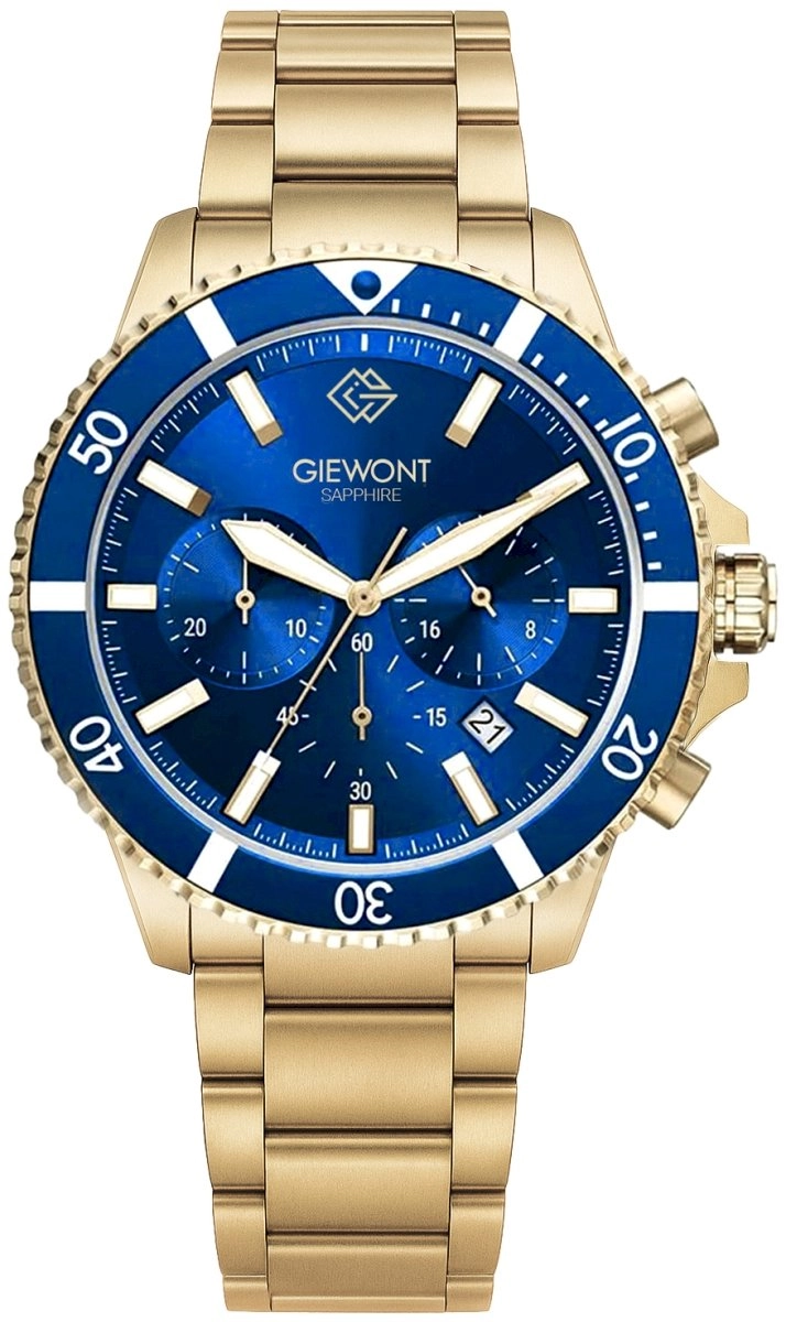 Giewont Chronograph Sapphire Men`s Watch Gold