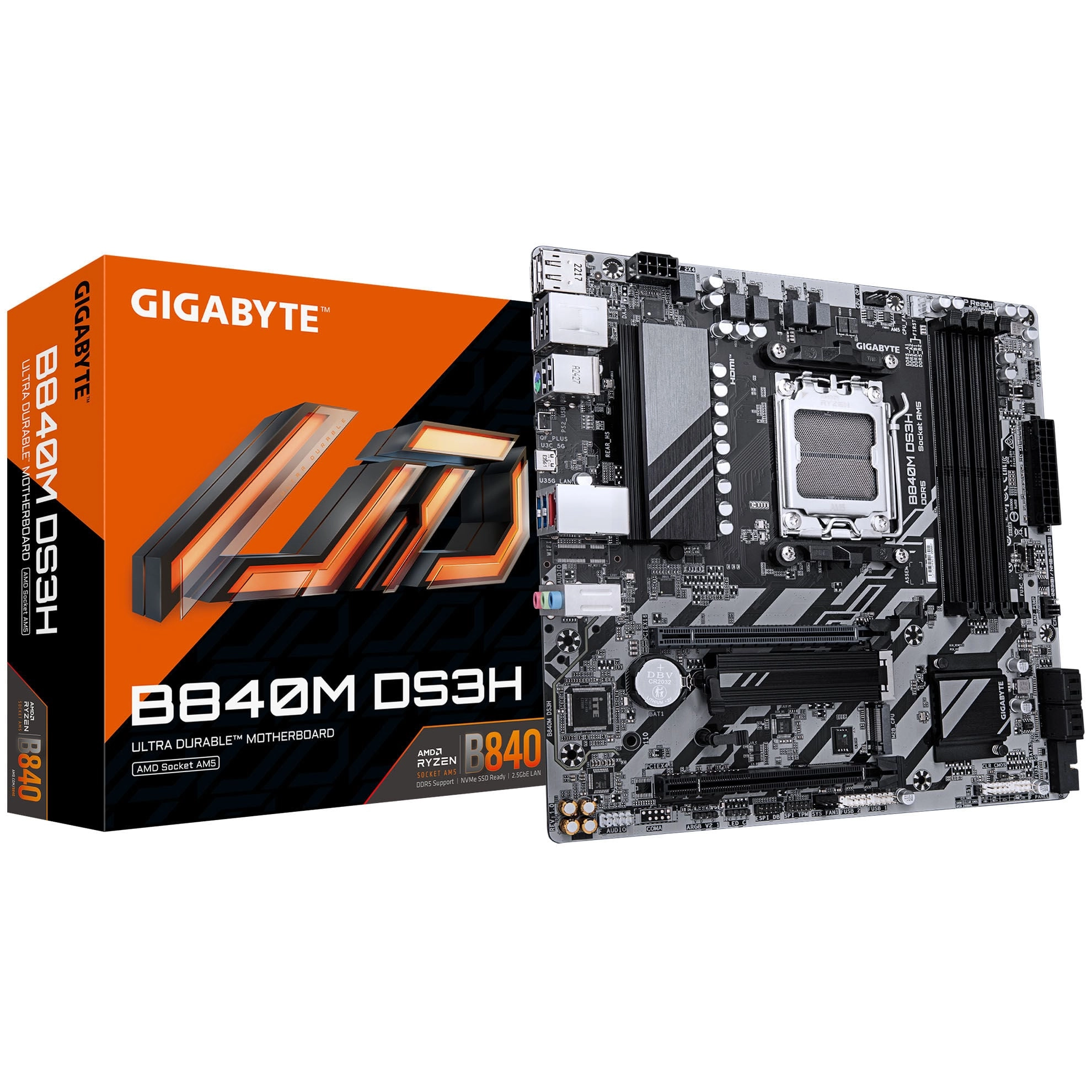 GIGABYTE B840M DS3H Motherboard - AMD