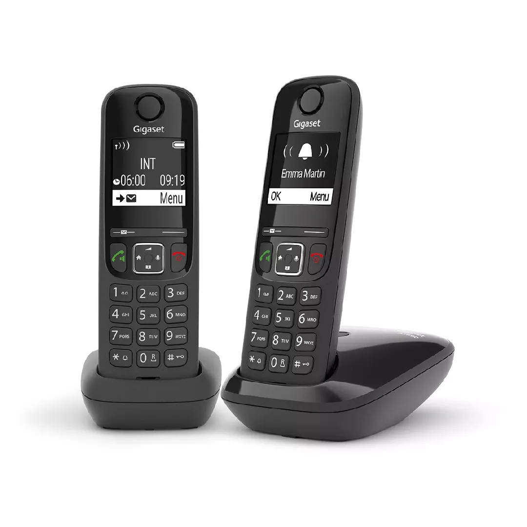Gigaset AS690 Duo Analog/DECT telephone Caller