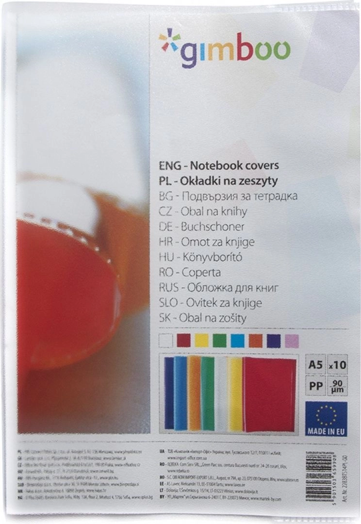 Gimboo Okładka na zeszyt GIMBOO groszkowa