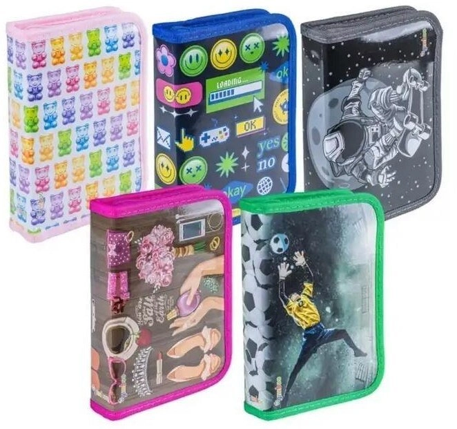Pencil case without accessories. 1-compartment mix