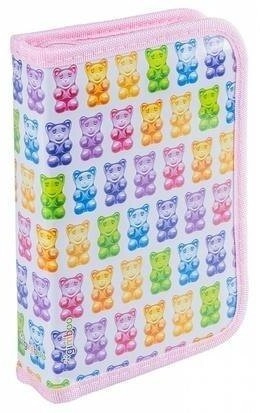 Pencil case with accessories. Colorful Teddy
