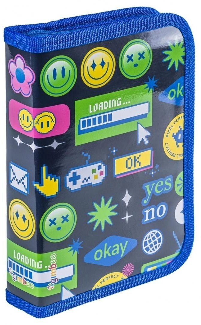 Pencil case with accessories. Navy blue
