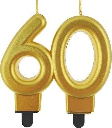 BC Cyfra60 candle metal gold 8cm