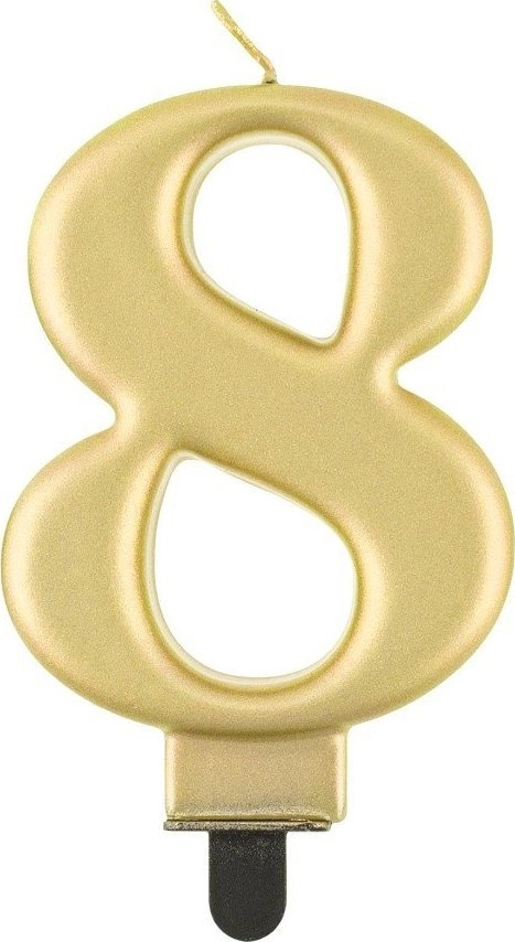 GoDan Number 8 BeautyCharm candle  metallic